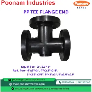 PP Tee Flange End - Equal & Reducing